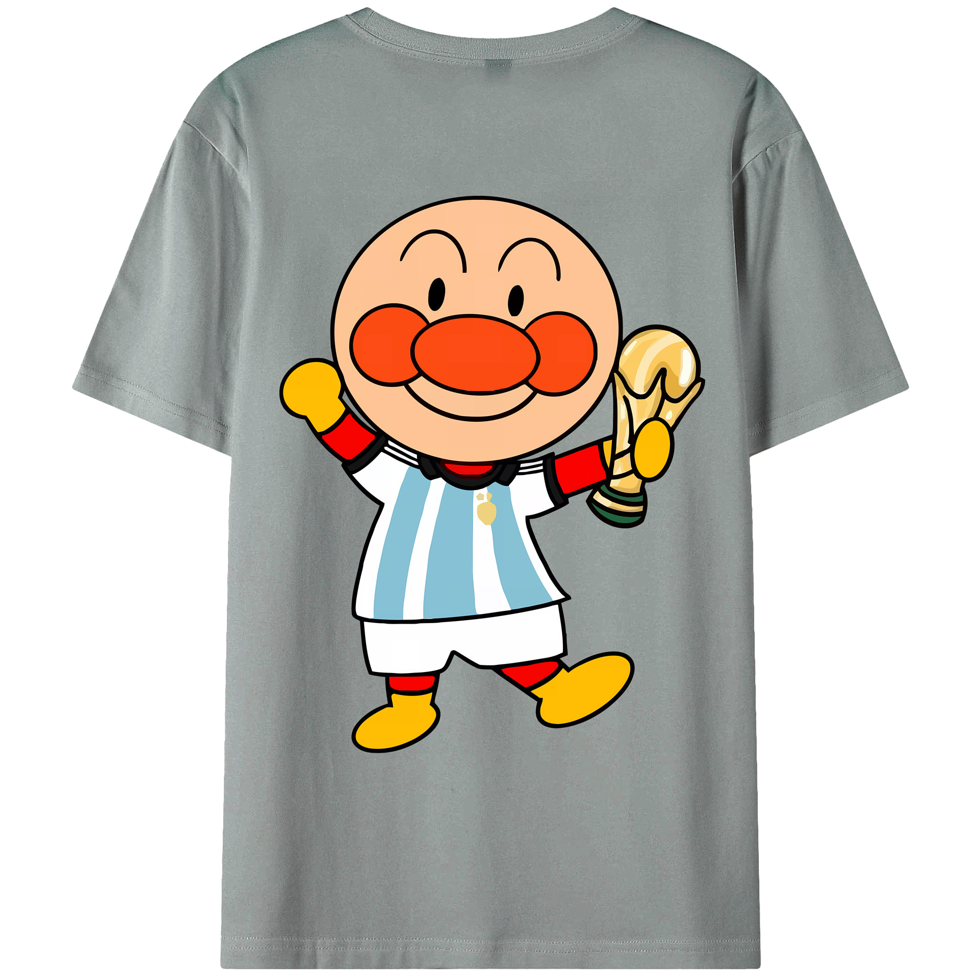 （画像用） アンパンマン Anpanman 綿100％ メンズ半袖Tシャツ（バックプリント） 通気性